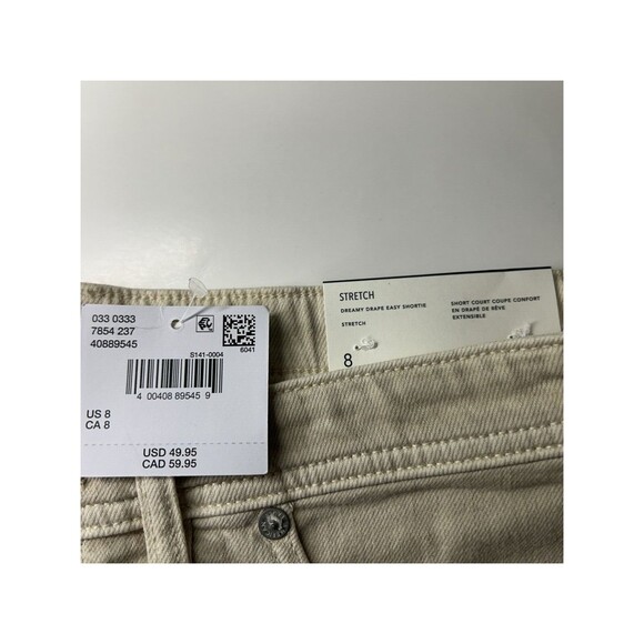 NWT American Eagle Dreamy Drape Easy SHORTIE Sz 8 Stretch Cream Low Rise Shorts - Picture 3 of 10
